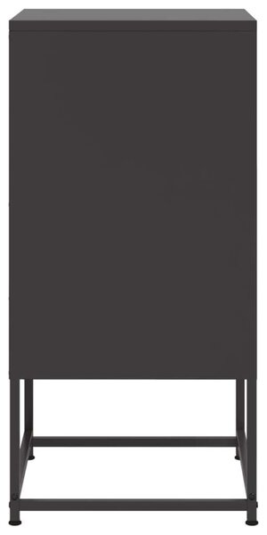 VidaXL - Fém Éjjeliszekrény Szett - 2 db - Fekete - 36x39x78cm