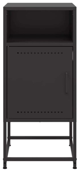 VidaXL - Fém Éjjeliszekrény Szett - 2 db - Fekete - 36x39x78cm