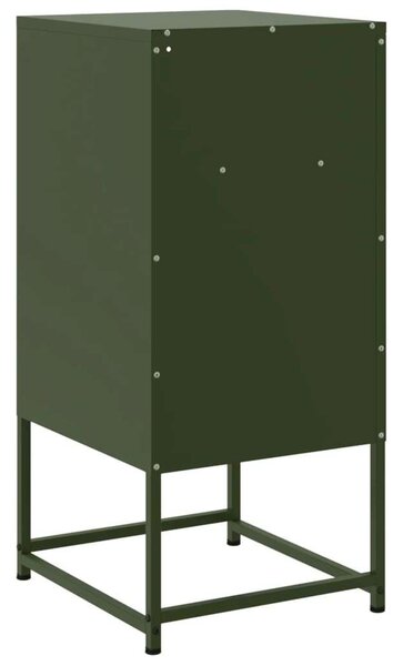 VidaXL - Fém Éjjeliszekrény Szett - 2 db - Olívazöld - 36x39x78 cm