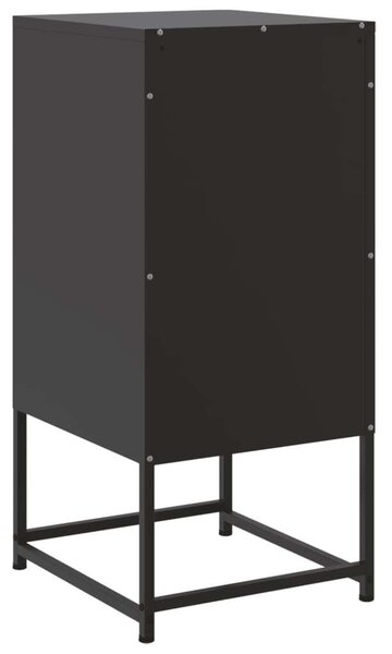 VidaXL Fém Éjjeliszekrény Szett - 2 db, 3 Fiókos, Fekete - 36x39x78cm