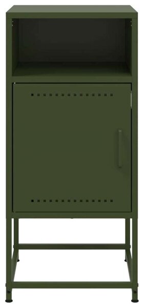 VidaXL - Fém Éjjeliszekrény Szett - 2 db - Olívazöld - 36x39x78 cm