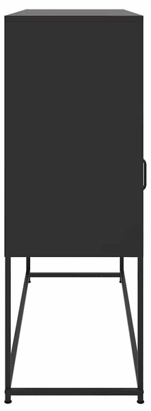 VidaXL Fekete Fém Tálalószekrény - 100,5x39x107 cm