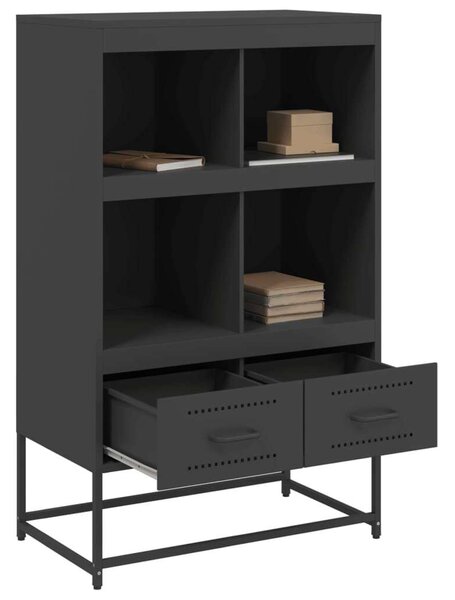 VidaXL Fém Polcrendszer - Fekete - 68,5x39x111,5 cm