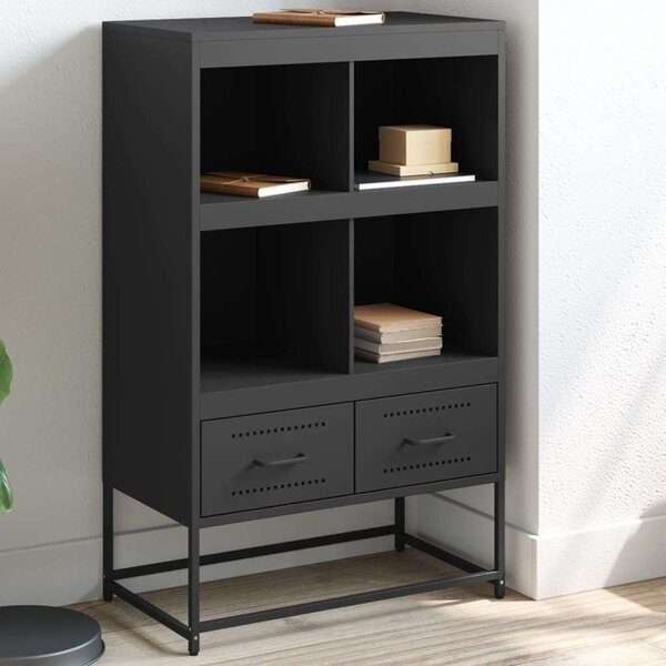 VidaXL Fém Polcrendszer - Fekete - 68,5x39x111,5 cm