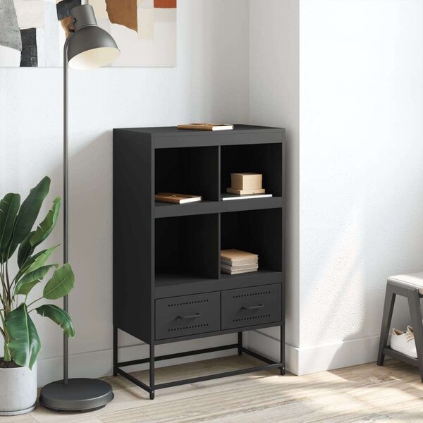 VidaXL Fém Polcrendszer - Fekete - 68,5x39x111,5 cm