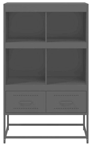 VidaXL Fém Polcrendszer - Fekete - 68,5x39x111,5 cm