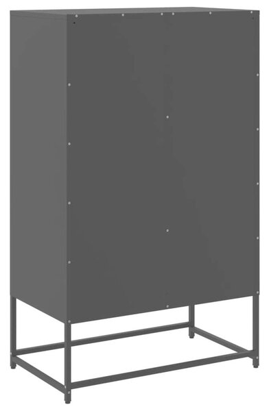 VidaXL Fém Polcrendszer - Fekete - 68,5x39x111,5 cm