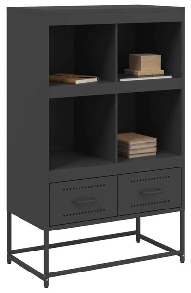 VidaXL Fém Polcrendszer - Fekete - 68,5x39x111,5 cm