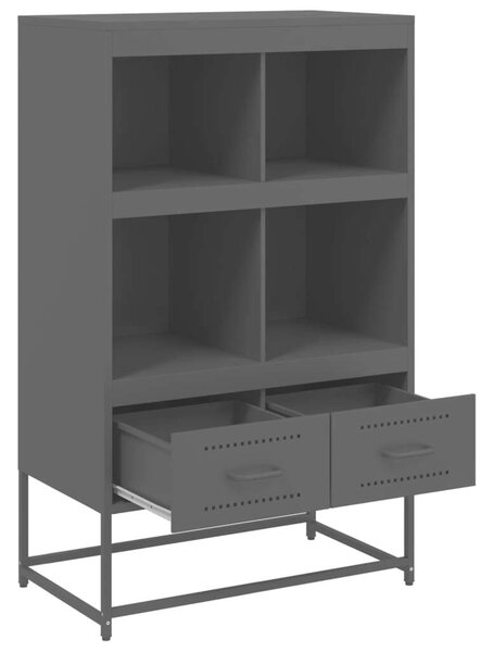VidaXL Fém Polcrendszer - Fekete - 68,5x39x111,5 cm