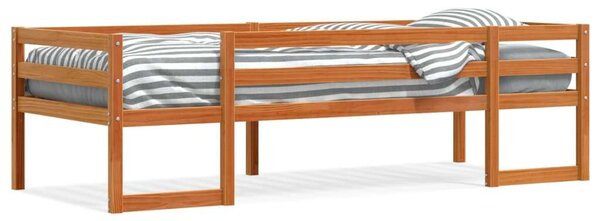 VidaXL viaszbarna tömör fenyőfa gyerekágykeret 90 x 200 cm