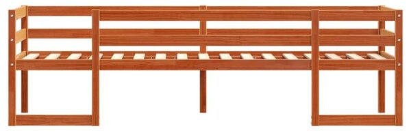 VidaXL viaszbarna tömör fenyőfa gyerekágykeret 90 x 200 cm