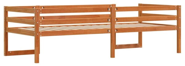 VidaXL viaszbarna tömör fenyőfa gyerekágykeret 90 x 200 cm