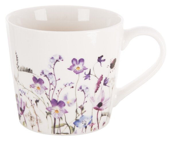 Fehér-lila porcelán bögre 430 ml Louka – Orion