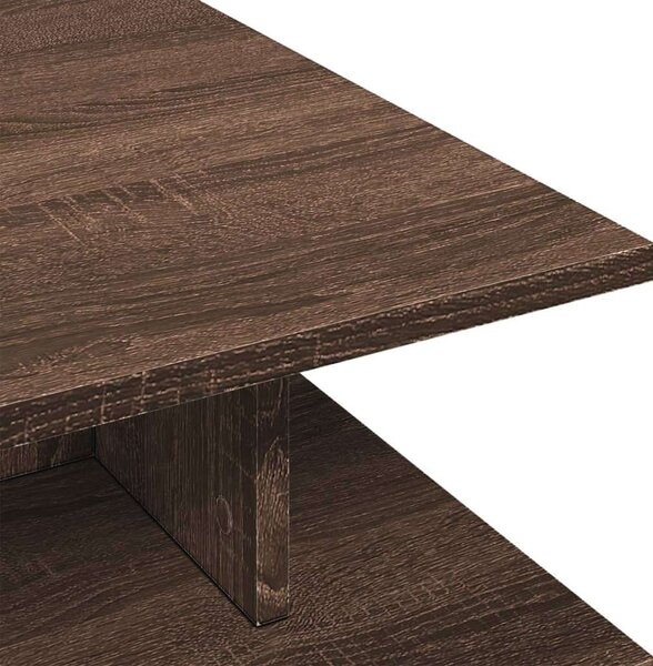 VidaXL barna tölgyszínű szerelt fa dohányzóasztal 102x55x35 cm