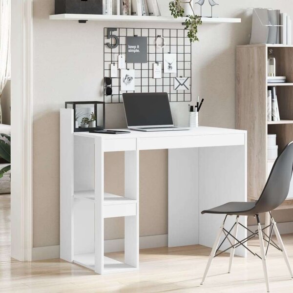 VidaXL fehér szerelt fa irodai asztal 103,5 x 56,5 x 94 cm