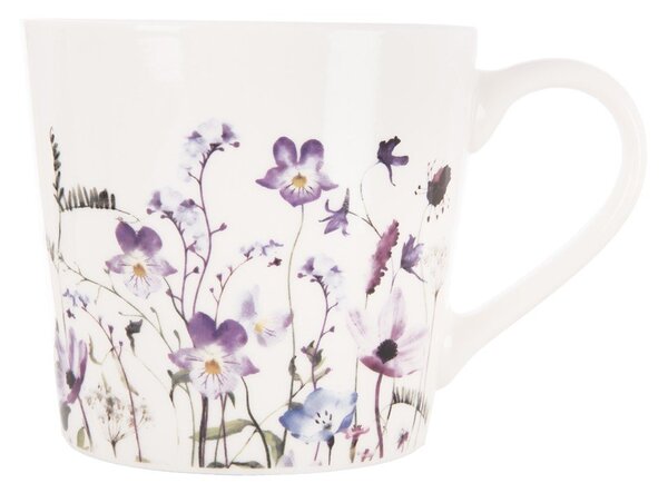 Fehér-lila porcelán bögre 430 ml Louka – Orion