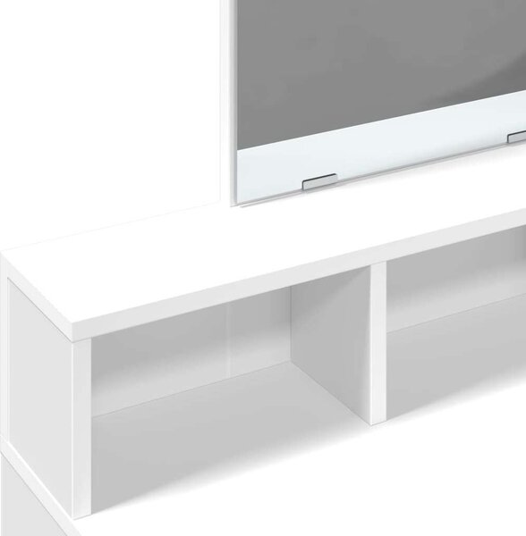 VidaXL Sminkasztal Fehér - Tükörrel - 80x41x144,5cm