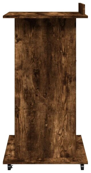VidaXL szerelt fa állópult kerékkel és fiókkal 55 x 55 x 107 cm