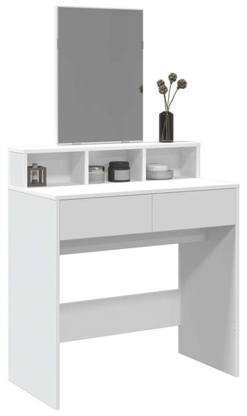 VidaXL Sminkasztal Fehér - Tükörrel - 80x41x144,5cm
