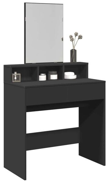 VidaXL Sminkasztal - Fekete - 80x41x144,5 cm