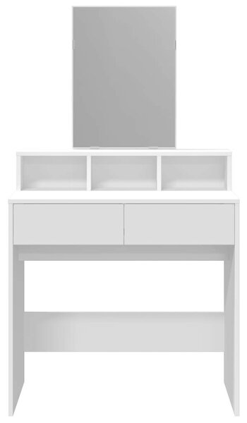 VidaXL Sminkasztal Fehér - Tükörrel - 80x41x144,5cm