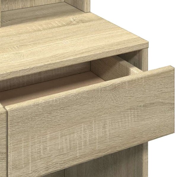 VidaXL sonoma tölgy színű fésülködőasztal tükörrel 80 x 41 x 144,5 cm
