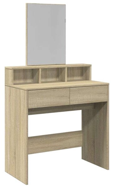 VidaXL sonoma tölgy színű fésülködőasztal tükörrel 80 x 41 x 144,5 cm