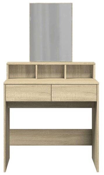 VidaXL sonoma tölgy színű fésülködőasztal tükörrel 80 x 41 x 144,5 cm
