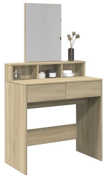 VidaXL sonoma tölgy színű fésülködőasztal tükörrel 80 x 41 x 144,5 cm
