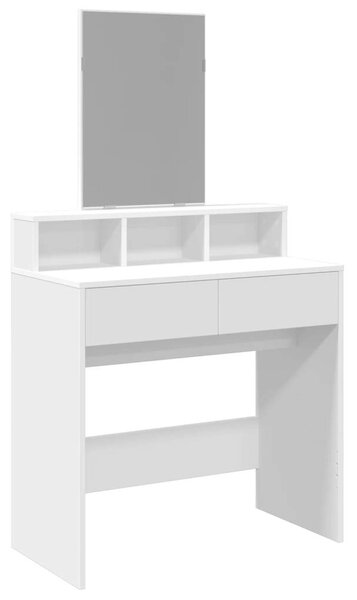 VidaXL Sminkasztal Fehér - Tükörrel - 80x41x144,5cm