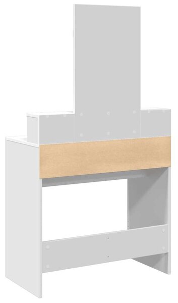 VidaXL Sminkasztal Fehér - Tükörrel - 80x41x144,5cm