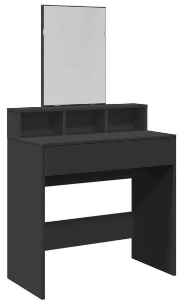 VidaXL Sminkasztal - Fekete - 80x41x144,5 cm