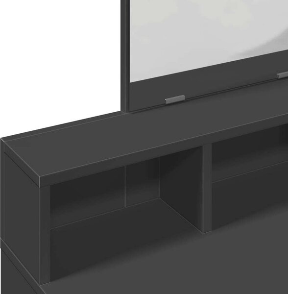 VidaXL Sminkasztal - Fekete - 80x41x144,5 cm