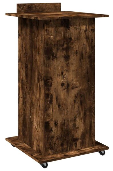 VidaXL szerelt fa állópult kerékkel és fiókkal 55 x 55 x 107 cm