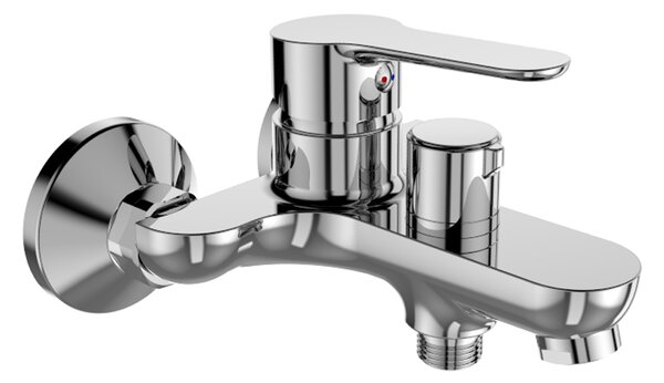 Mereo Mereo, Fürdőkád fali csaptelep, Zuna, kerámia terelővel, tartozékok nélkül, króm, MER-CB901A04Z
