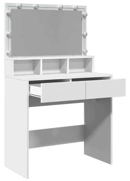 VidaXL fehér fésülködőasztal LED-del 80 x 41 x 134,5 cm