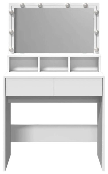 VidaXL fehér fésülködőasztal LED-del 80 x 41 x 134,5 cm