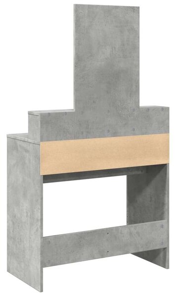 VidaXL Sminkasztal Tükörrel - Betonszürke - 80x41x144,5cm