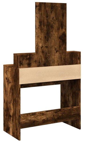 VidaXL füstös tölgy színű fésülködőasztal tükörrel 80 x 41 x 144,5 cm