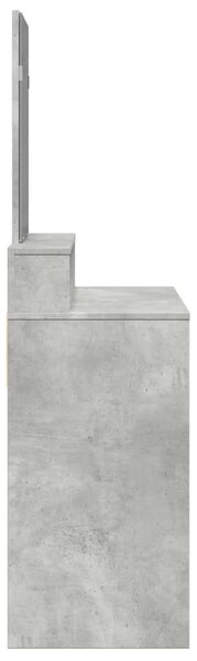 VidaXL Sminkasztal Tükörrel - Betonszürke - 80x41x144,5cm