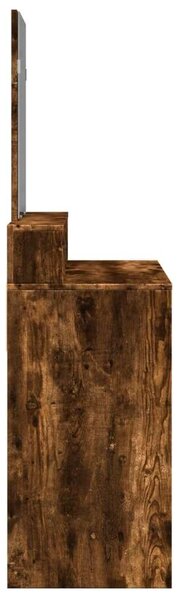 VidaXL füstös tölgy színű fésülködőasztal tükörrel 80 x 41 x 144,5 cm