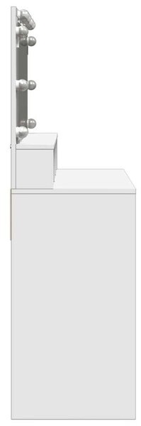 VidaXL fehér fésülködőasztal LED-del 80 x 41 x 134,5 cm