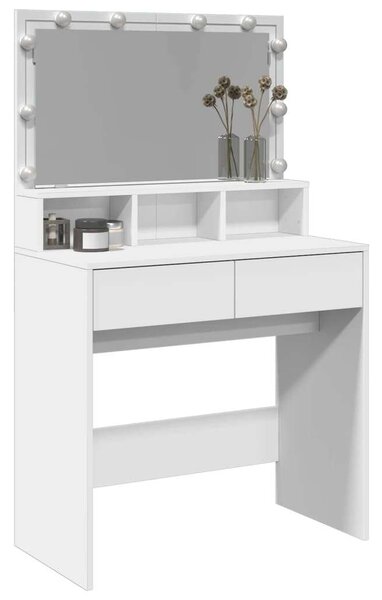 VidaXL fehér fésülködőasztal LED-del 80 x 41 x 134,5 cm