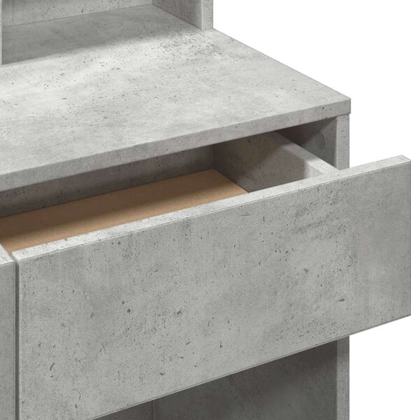 VidaXL Sminkasztal Tükörrel - Betonszürke - 80x41x144,5cm