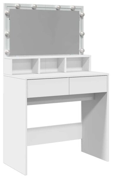 VidaXL fehér fésülködőasztal LED-del 80 x 41 x 134,5 cm