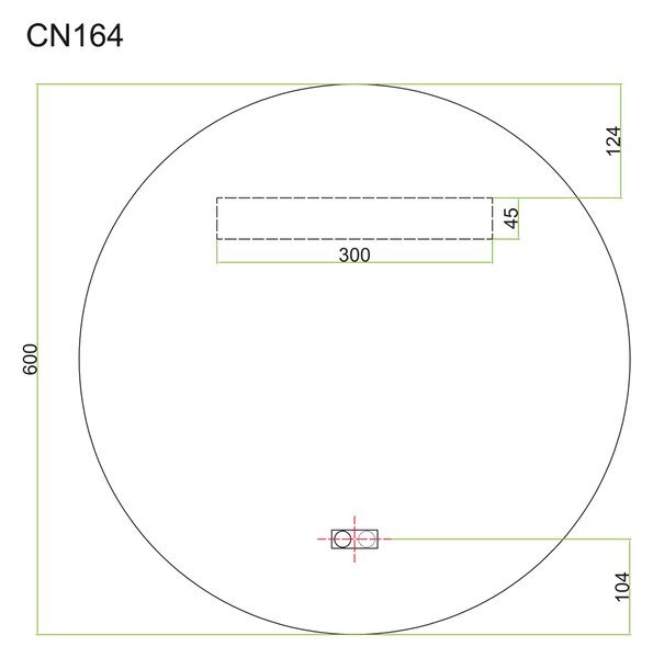 Mereo Mereo, kerek LED tükör, átmérő 60 cm, LED világítás, szálcsiszolt acél keret, MER-CN164S