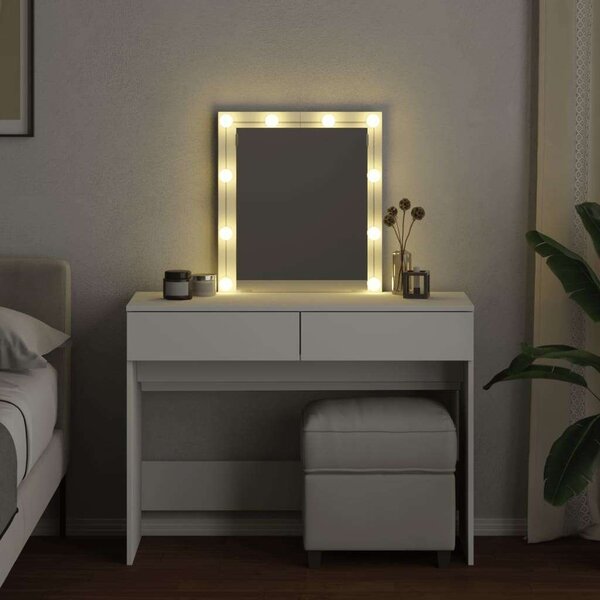 VidaXL Sminkasztal - Fehér - LED - 100x40x130cm