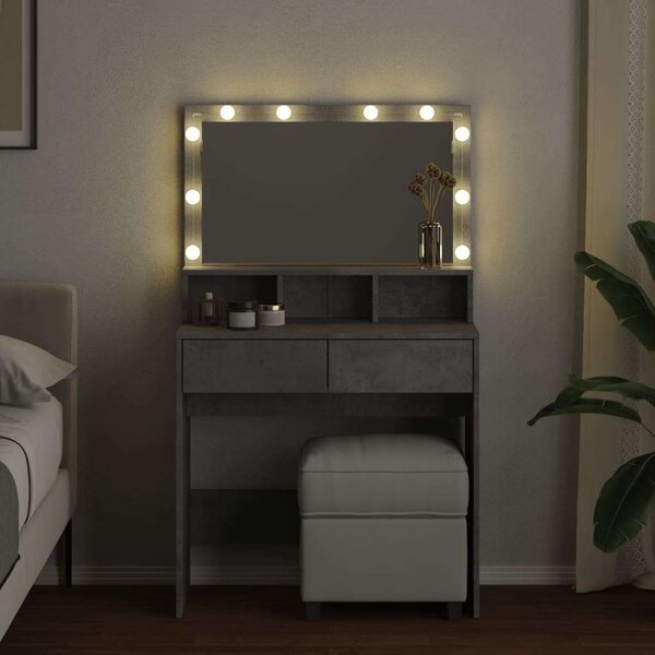 VidaXL Sminkasztal LED-del - 80x41x134,5 cm