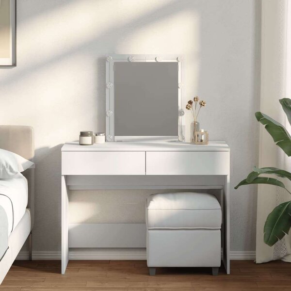 VidaXL Sminkasztal - Fehér - LED - 100x40x130cm