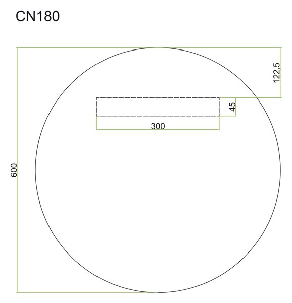 Mereo Mereo, Kerek tükör, átm. 60cm, MER-CN180